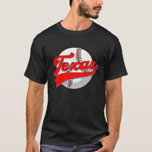 Vintages Stadtbild Texas Baseball für Männer Fraue T-Shirt