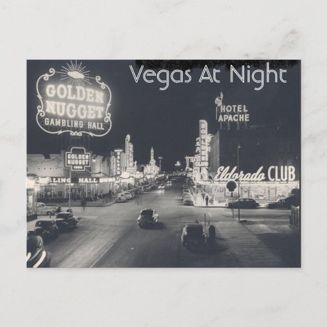 Vintages Stadtzentrum Las Vegas Postkarte (Vorderseite)