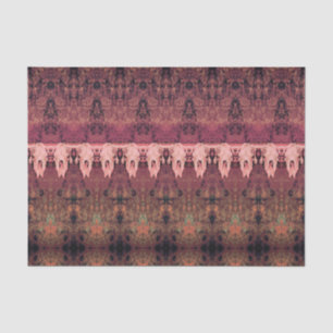 Vintages Stammmuster Brauner Pink Bull Kuh Skull Seidenpapier