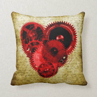 Vintages Steampunk Herz Kissen