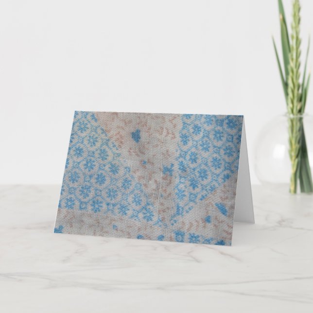 Vintages Steppdecken-Gewebe Karte (Vorderseite)