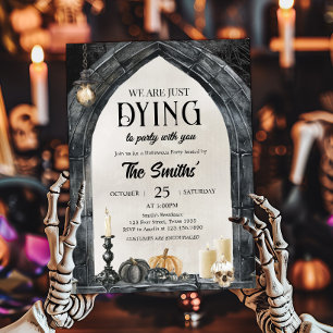 Vintages Sterben nach Party Halloween-Party Einladung