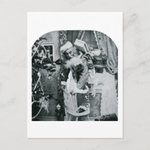 Vintages Stereoview - Weihnachtslieferung Feiertagspostkarte