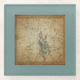 Vintages Sternbild der Auriga-Konstellation Glasuntersetzer