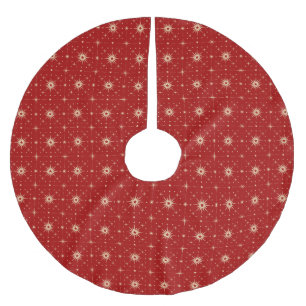 Vintages Sternmuster Polyester Weihnachtsbaumdecke