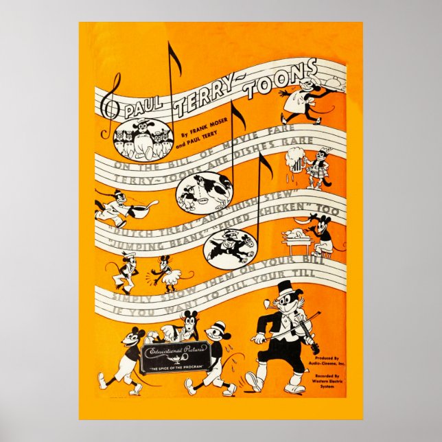 Vintages Stille Filmplakat Poster (Vorne)