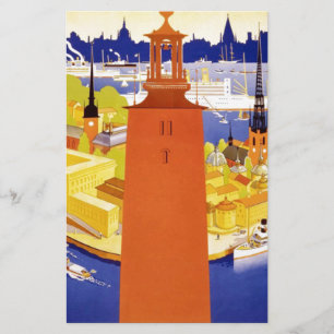 Vintages Stockholm Schweden Briefpapier