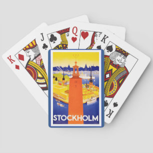 Vintages Stockholm Schweden Spielkarten
