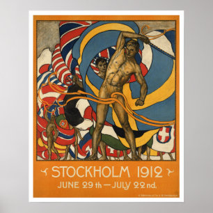 Vintages Stockholm Sports Schweden Poster