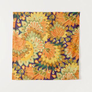 Vintages Stoffmuster nah nach oben. Wandteppich