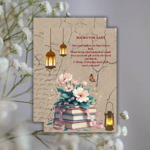 Vintages Storybook Floral Baby Dusche Begleitkarte
