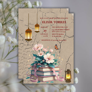Vintages Storybook Floral Baby Dusche Einladung