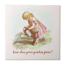 Vintages Storybook Hübsch Kinderwache Ihr Garten