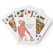 Vintages Strandmädchen mit seashing sommerlich ele