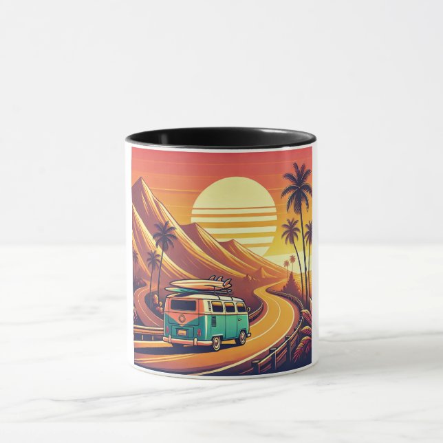 Vintages Straßenreiseabenteuer Van Tasse (Zentrum)