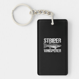 Vintages Striper Whisperfischen Lover Geschenk Schlüsselanhänger