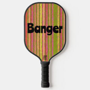 Vintages Stripteppich Pickleball Schläger