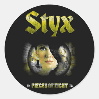 Vintages STYX-Band 1978 - Musiksetup Offiziell Runder Aufkleber