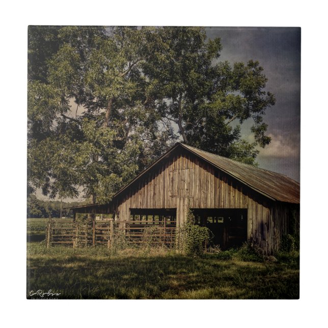 Vintages Südgeorgien Keramik Fliese (Vorderseite)