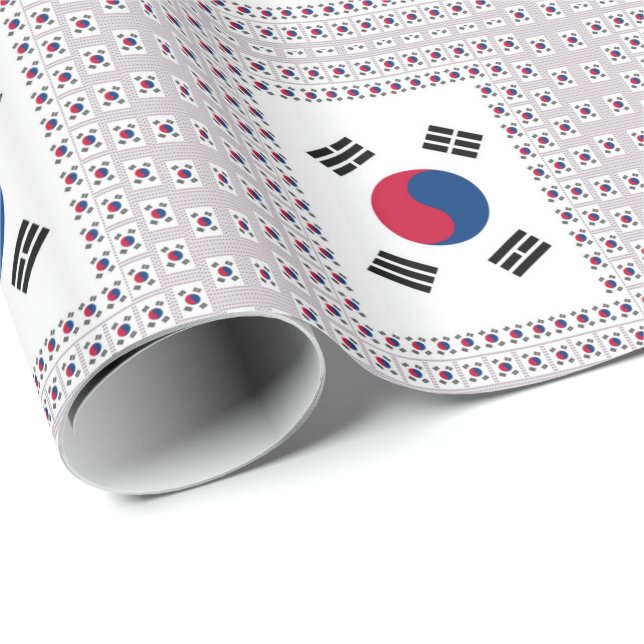 Vintages Südkorea Geschenkpapier (Rolleneckpunkt)
