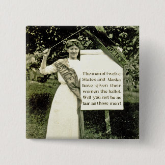 Vintages Suffragette-Button Button