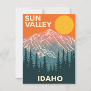 Vintages Sun Valley Idaho Reisen Postkarte