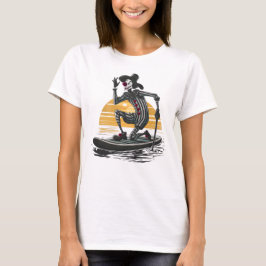 Vintages Sunset Clown Paddleboarding T-Shirt