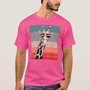 Vintages Sunset Retro Giraffe Party Tier Wildlif T-Shirt