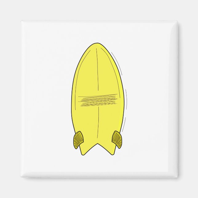 Vintages Surfbrett Magnet (Vorne)