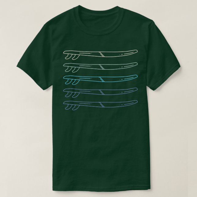 Vintages Surfbrett T-Shirt (Design vorne)