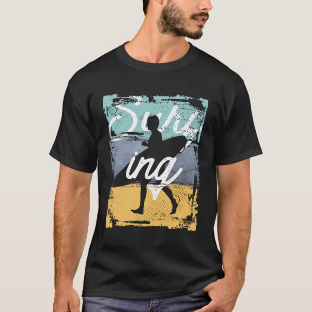 Vintages Surfen Extremsport T-Shirt (Vorderseite)