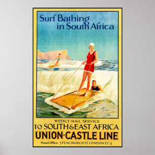 Vintages Surfen Poster