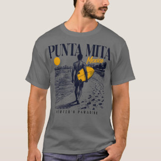 Vintages Surfen Punta Mita Mexico Retro Surfer Ske T-Shirt