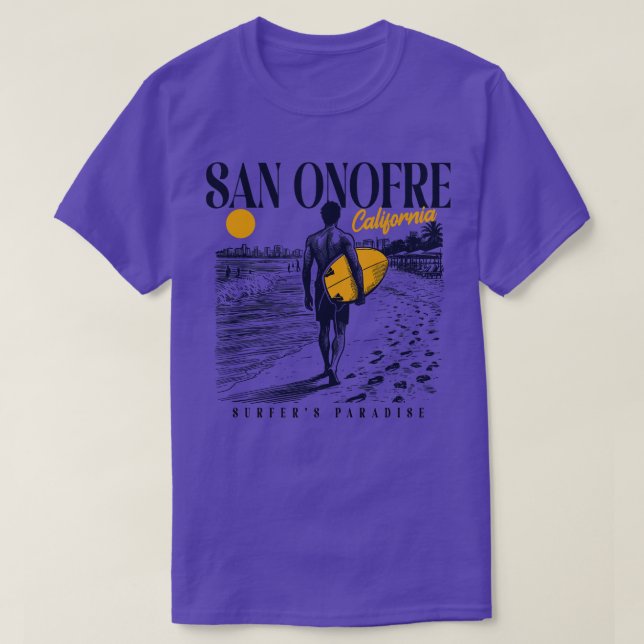 Vintages Surfen San Onofre T-Shirt (Design vorne)