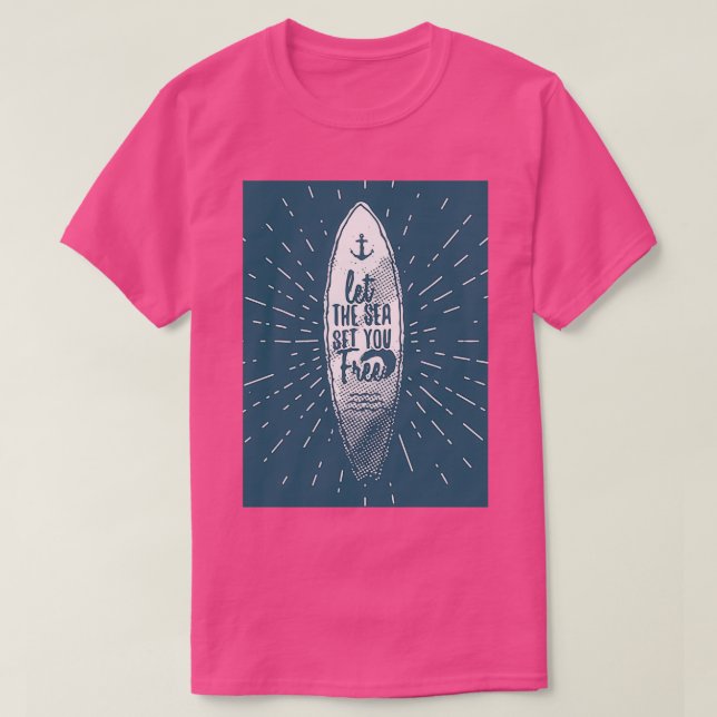 Vintages Surfen T-Shirt (Design vorne)