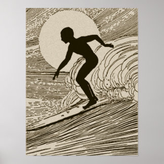 Vintages Surfkunstposter Poster
