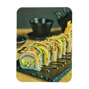 Vintages Sushi-Geschenk Magnet