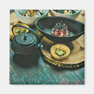 Vintages Sushi-Geschenk Magnet