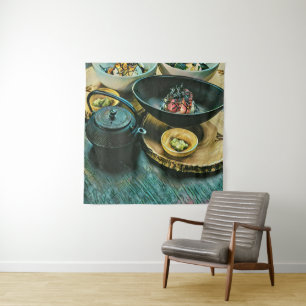 Vintages Sushi-Geschenk Wandteppich