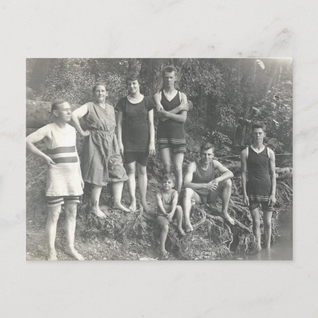 Vintages Swim Postkarte (Vorderseite)