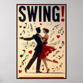 Vintages Swing Dance Night Poster