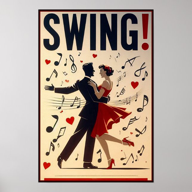 Vintages Swing Dance Night Poster (Vorne)