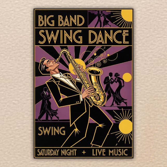 Vintages Swing Dance Poster der 40er Jahre (Von Creator hochgeladen)