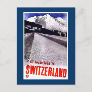"Vintages Swiss Travel Poster" Postkarte