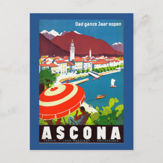 Vintages Swiss Travel Poster Postkarte