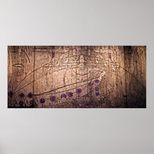 Vintages symbolträchtiges Jugendstil Poster