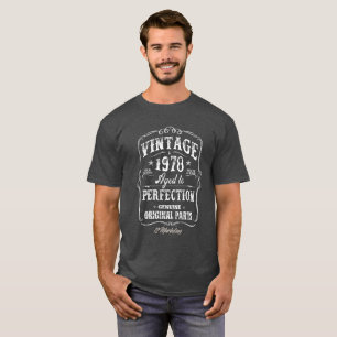 Vintages T-Shirt 1978 des Shirt-Geburtstags-40