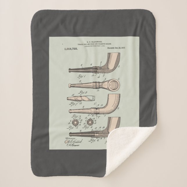 Vintages Tabakpatent Sherpadecke (Vorderseite)