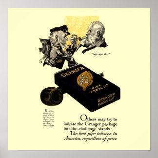 Vintages Tabakposter 15x15 Poster