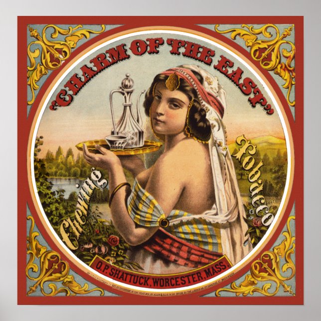 Vintages Tabakposter Poster (Vorne)